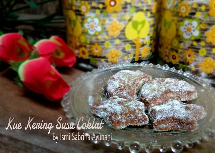 Resep Kue Kering Susu Coklat / eggless cookies, Sempurna