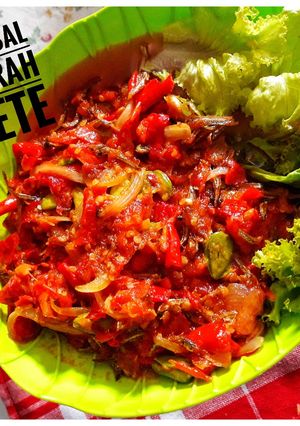 Foto resep Sambal merah pete