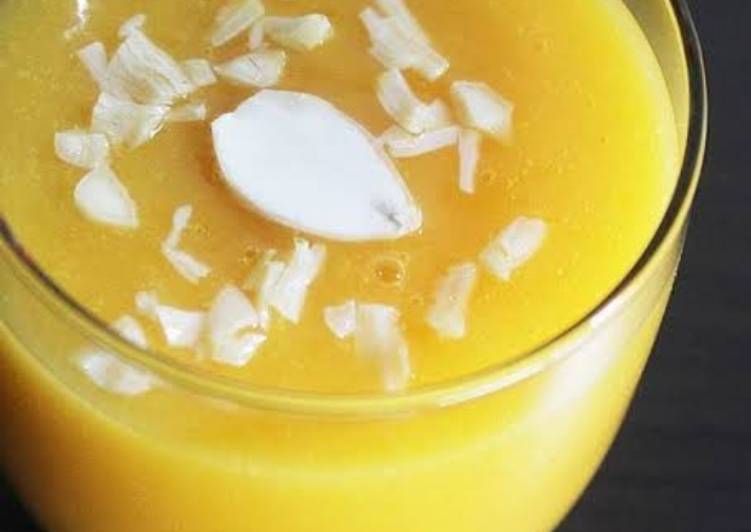 Step-by-Step Guide to Prepare Quick Almond kulfi and mango smoothie