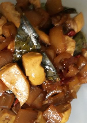 Foto resep Kikil Tahu pedas saus tiram