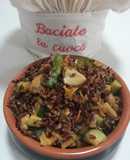 Riso rosso con verdure