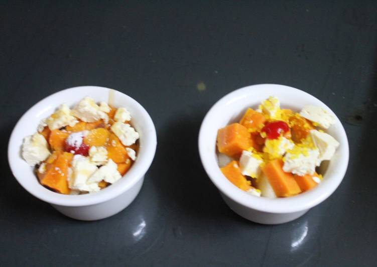 Melón con boniato y queso