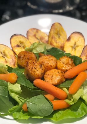 Hình của món Sò điệp ướp bột ớt paprika và bột tỏi-Air fryer.