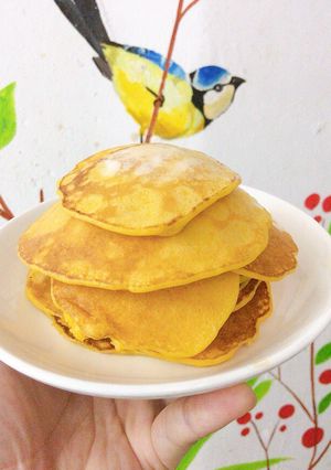 Hình của món Pan cake bí ngô.