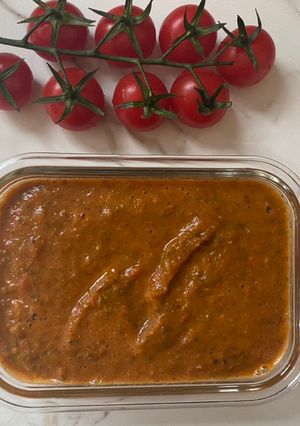A picture of "Fill your freezer" Tomato Sauce #vegan #easyrecipe.