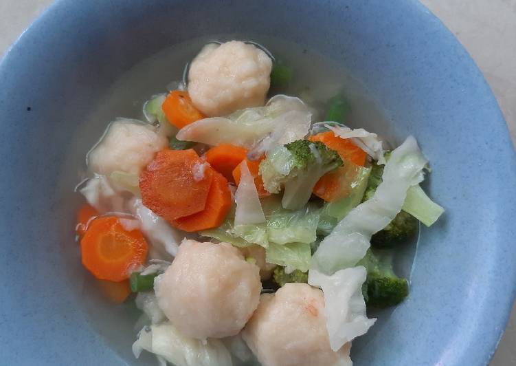 Resep Sop bakso udang Anti Gagal