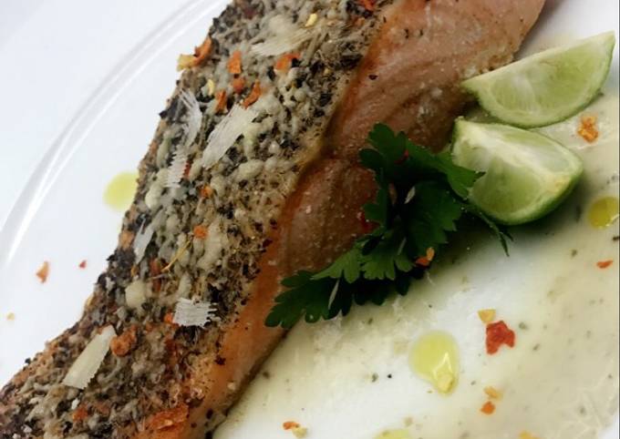 Recipe of Speedy Baked Salmon and Potato Purée