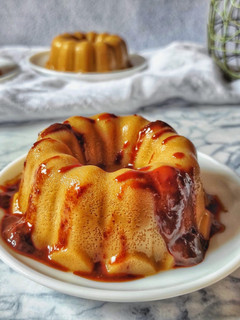 Una foto de Flan de calabaza