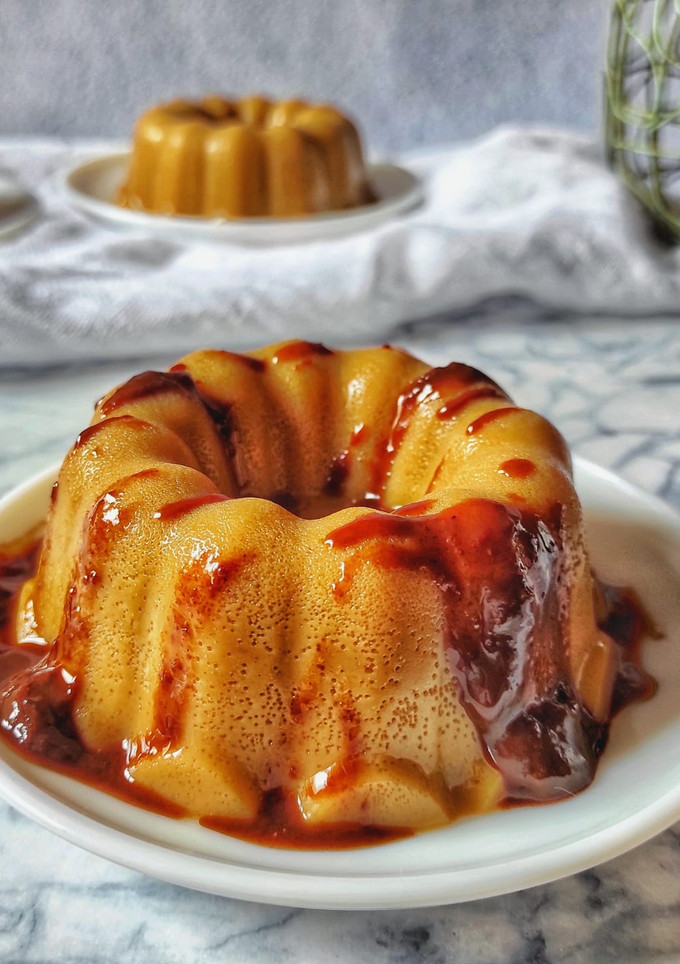 Una foto de Flan de calabaza