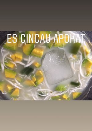 Foto resep Es cincau apokat