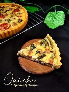 Foto resep Quiche Spinach and Cheese (Quiche Lorraine)