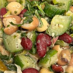 A picture of Chickpeas/ Fool/ red beans salad.