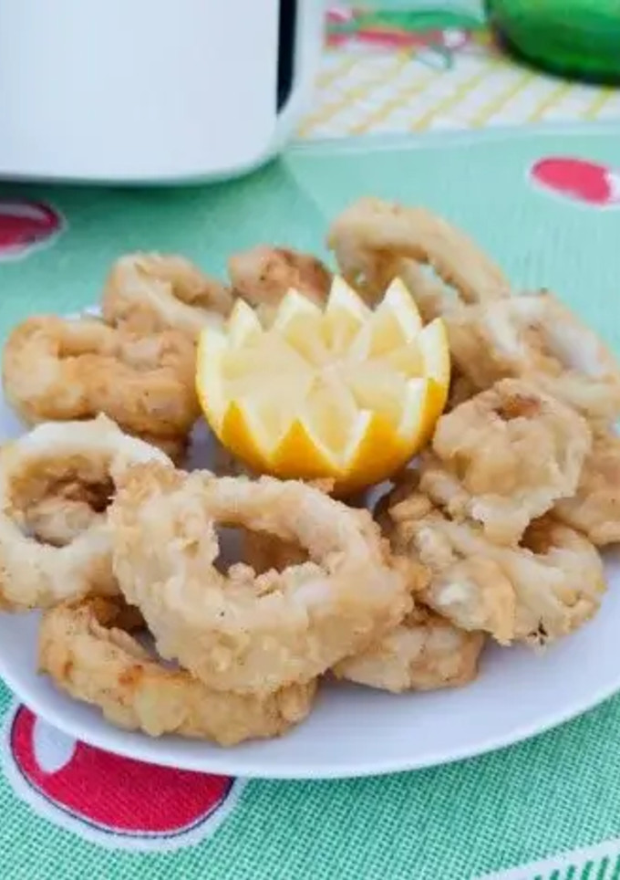 Una foto de Calamares congelados en airfryer