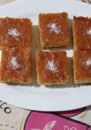 صورة لوصفة بسبوسة بذوق الليمون من ام اياد