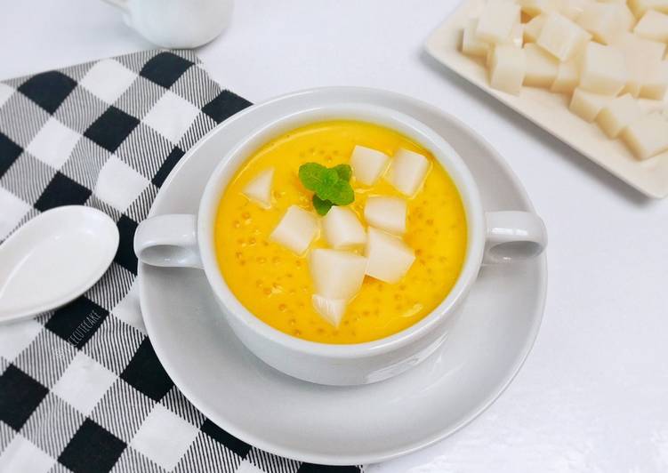 Resep Pumpkin Soup + Sagoo Tapioca Pearls / Ximilu Legit dan Nikmat