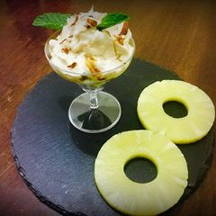 A picture of Minty pineapple shrikhand.