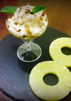 A picture of Minty pineapple shrikhand.