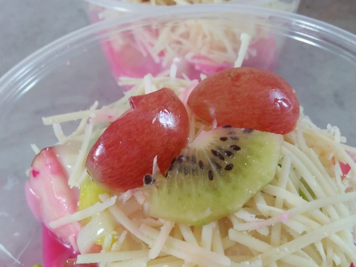 Langkah Mudah untuk Membikin Resep Salad buah tanpa mayones dan yoghurt yang  Bikin Ketagihan Anti Ribet, Uenak Banget