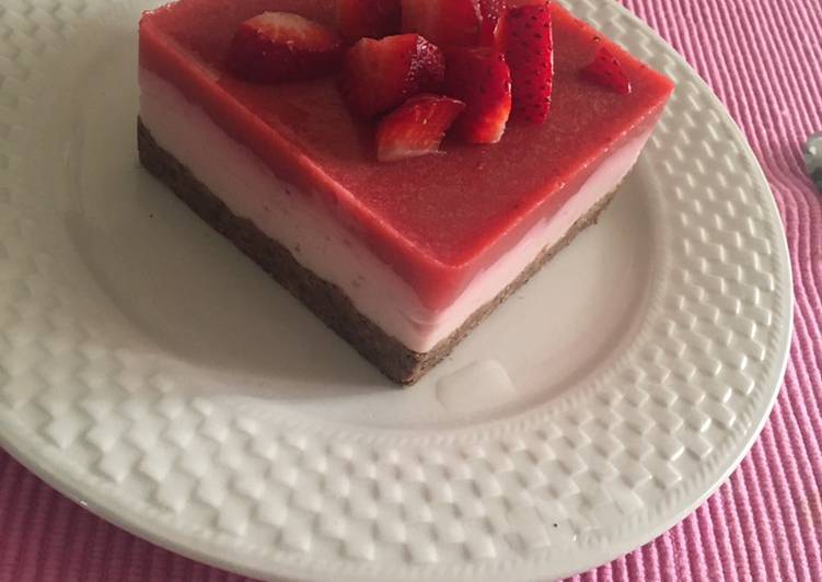 Fit-cheesecake alle fragole 🍓