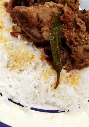 صورة لوصفة حمصة لحمة مع الارز