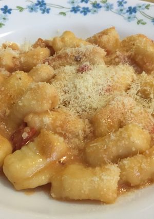 Una foto de Ñoquis de papa caseros! Para 2 platos abundantes