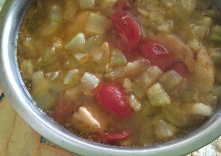 Tumis labu air dan tahu