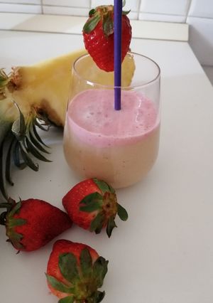 A picture of Double layers smoothie.