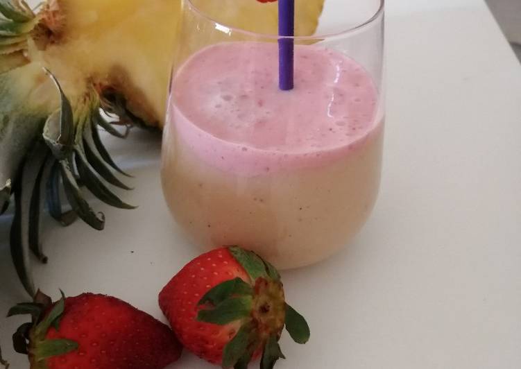 Easy Recipe: Appetizing Double layers smoothie