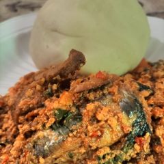Pounded yam A picture of Pounded yam.