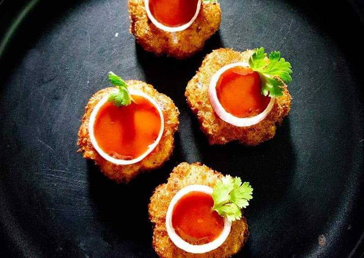 Recipe of Homemade Noodles cheese stuffed cutlets