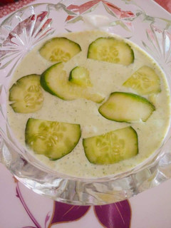 A picture of Cucumber Raita.