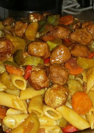 صورة لوصفة معكرونة بصلصة الكودو