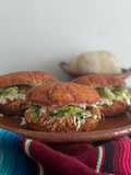 Pambazos with Chicken Tinga