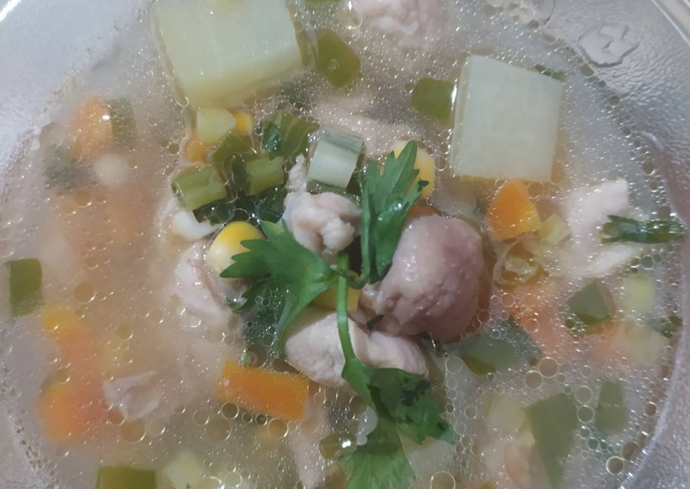 Sop ayam dan sayuran