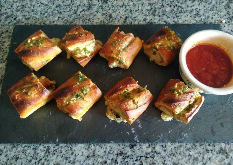 Baguette rellena de pollo y queso