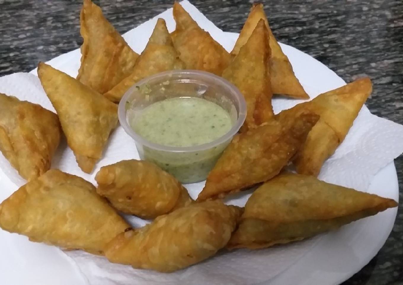 Paneer Samosas with coconut chutney#authors marathon