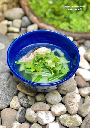 Hình của món Canh Bầu Nấu Cá Thu.