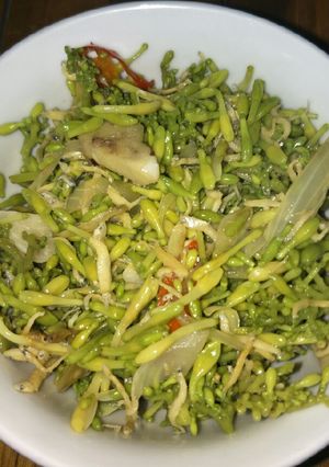 Foto resep Oseng bunga pepaya teri