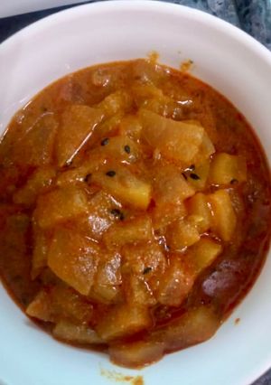 A picture of Watermelon 🍉 Rind Khatti Metthi Subzi.