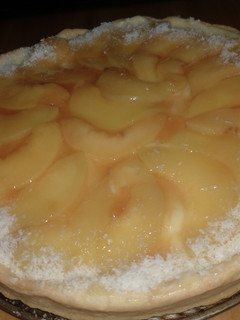 Una foto de 🍑Tarta frutal de DURAZNO🍑