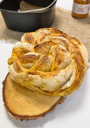 Une photo de Babka salée au pesto Rosso à l’air fryer