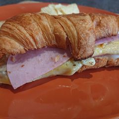 A picture of Ham, Egg and Cheese Croissant.