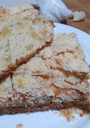 Una foto de 💌 Bizcochuelo con crumble y manzana 💌