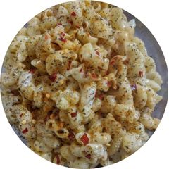 A picture of Delicious white sauce macaroni.