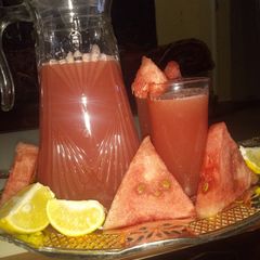 Water melon and orange juice A picture of Water melon and orange juice.