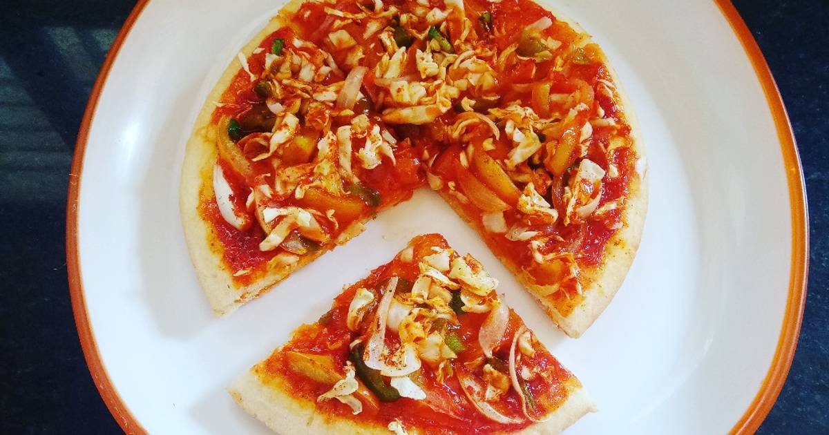 Maggi Pizza with Whole Wheat and Eggless base Recipe by Arachana Suraj
