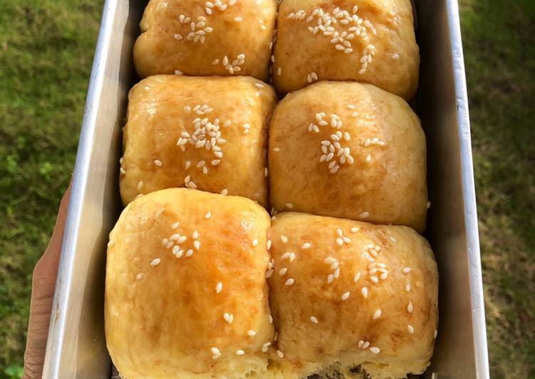 Roti Kasur Kentang Kombinasi (Killer Soft Bread Less Knead)