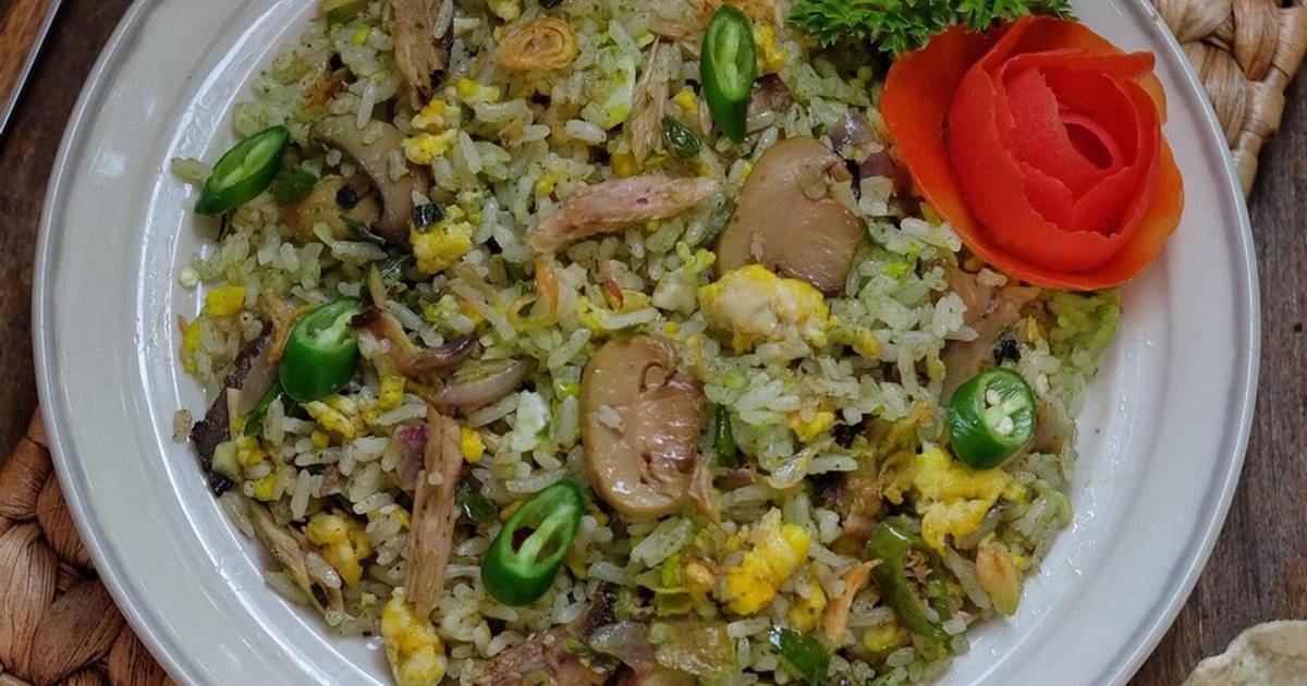  Resep  Nasi  goreng  hijau  cakalang pedas  oleh Susi Agung 