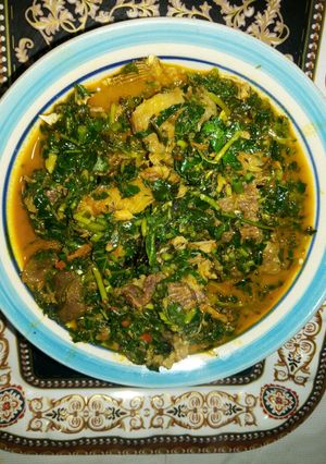 A picture of Vegetable soup.