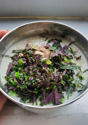 Hình của món Cháo xương đậu xanh.